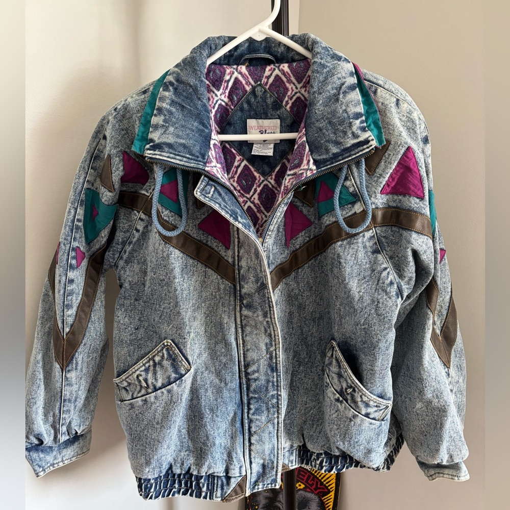 Weathered Blue Vintage Denim Jacket